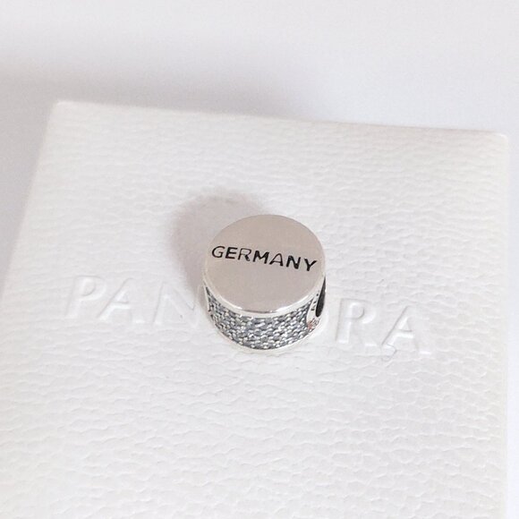Pandora Germany Flag Charm Bead Travel Vacation S925 Silver with box - Picture 7 of 8